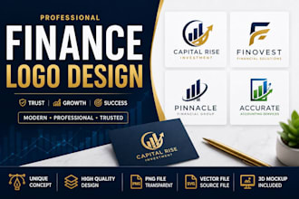 design a professional finance and fintech logo