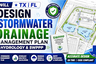 tx fl design stomwater drainage management plan hydrology and swppp