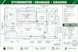civil3d stormwater calculation,drainage design hydrology hydraulics site grading