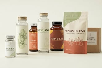 do product label design, peptide label, supplement label, vial and bottle label
