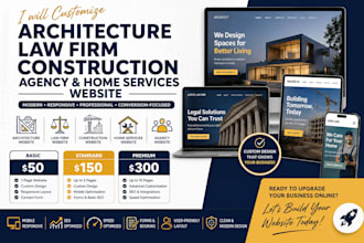 customize architect law firms construction company agency home services website