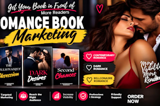 promote your contemporary, dark and romance book, amazon kdp