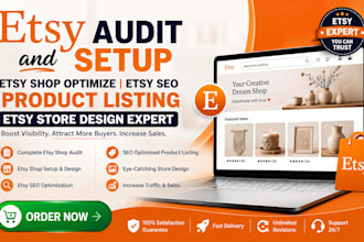 setup etsy shop optimize etsy SEO product listing etsy store design expert