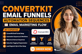 create convertkit email funels automation sequences email marketing flow