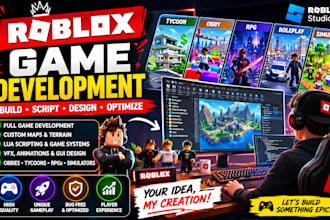 roblox game, map, obby, tycoon, simulator, rpg, lua scripting, terrain, roleplay