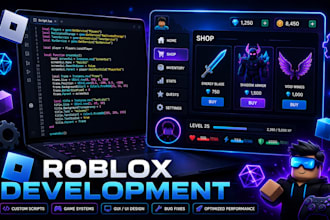 do roblox scripting, lua developer, gui and game setup