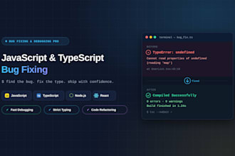 fix bugs or improve your javascript or typescript code
