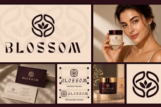 create business logo design and branding kit with brand identity guidelines