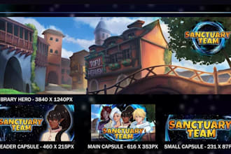 design steam capsule art steam game art game cover art and steam store banners