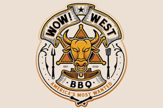 do cattle brand ranch and cowboy western style logo