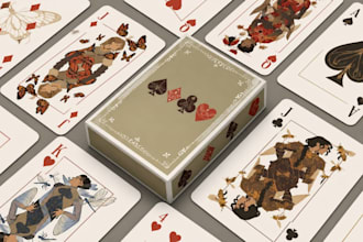 design custom card game playing card board game 54 poker deck blackjack card box