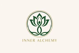 make modern holistic, yoga, health and wellness logo design