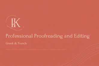 proofread and edit your greek and french documents