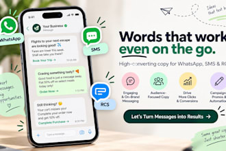 write engaging whatsapp, text messages, and rcs
