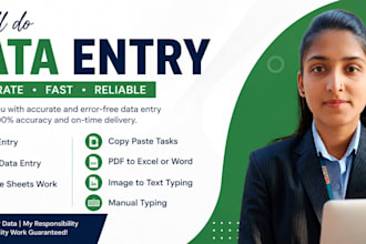 do data entry, excel and google sheets work