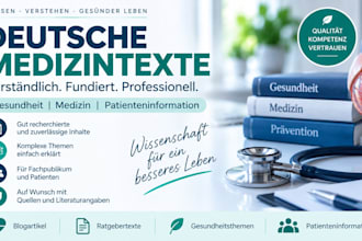 write german texts about health and medicine