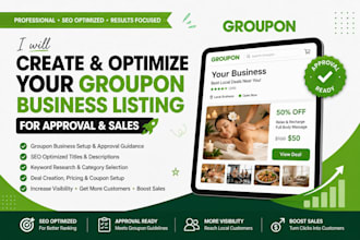create and optimize your groupon business listing for approval and sales