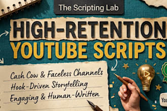 write engaging youtube scripts for your video or cash cow channel