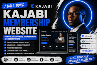 build kajabi membership, online course or subscription website