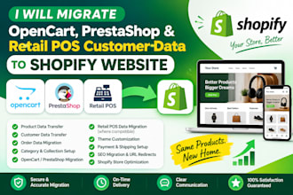 migrate clone opencart retail pos customer data prestashop to shopify website