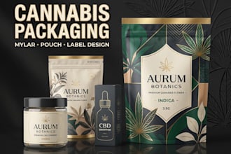 design cannabis packaging, weed pouch, cannabis label, mylar bag