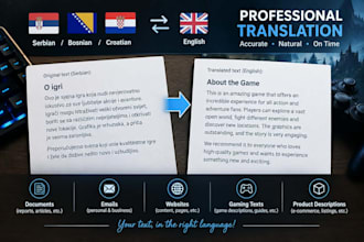 translate serbian, bosnian and slovenian to english