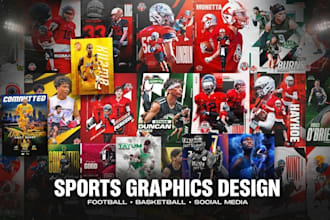 do football sports graphics social media design