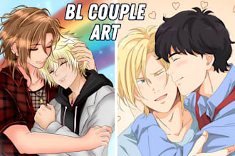 draw bl couple art boys love anime couples yaoi gay nsfw oc manhwa illustration