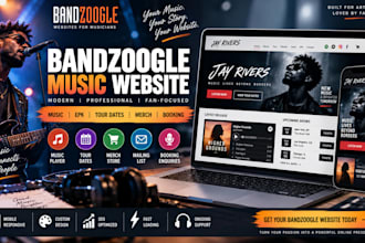 build a modern bandzoogle music website, epk and artist website