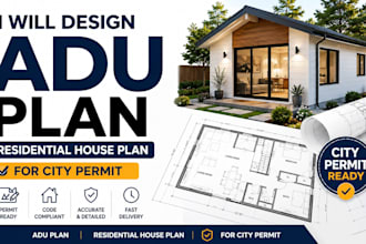 design adu plan residential house plan for city permit