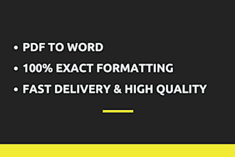 convert PDF to editable word document with exact formatting