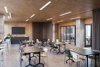 design a 3d office, commercial interior