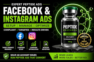 solve peptide ads issues run peptide ads peptide fb ig social media ads campaign