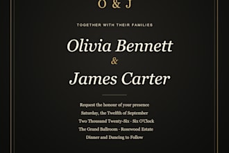 design an elegant and personalized wedding invitation