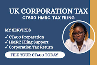 prepare and file UK corporation tax return ct600 to hmrc