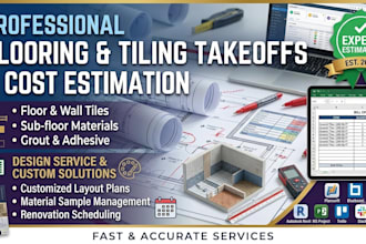 provide accurate flooring and tiling takeoff, material quantities and cost