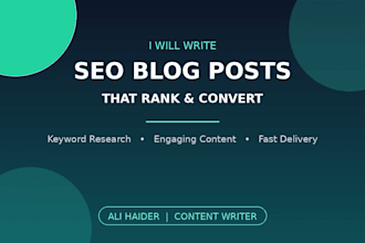 write SEO friendly blog and website content