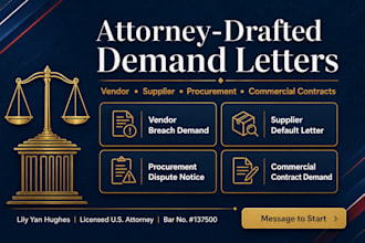 write a legal supplier default demand letter to protect your business