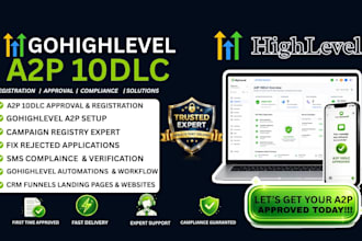 fix rejected a2p ghl automation website gohighlevel a2p10dlc registration twilio