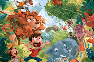 children story book illustration children story