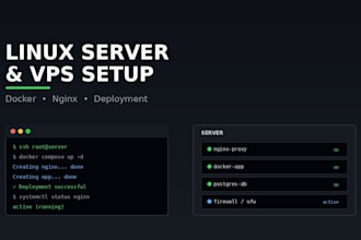 setup and troubleshoot linux servers and vps