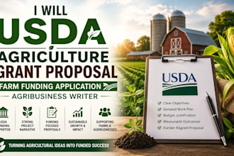 usda agriculture grant proposal farm funding application agribusiness writer