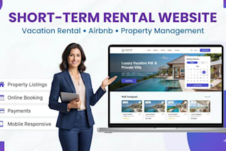 design short term rental, vacation rental and property management website
