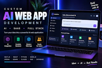 develop a custom ai website and web application