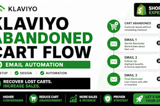 setup klaviyo abandoned cart flow for shopify and ecommerce