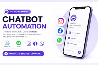 build manychat uchat chatbot for instagram facebook and whatapp automation