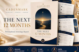 create a personalized 12 month astrology transit report