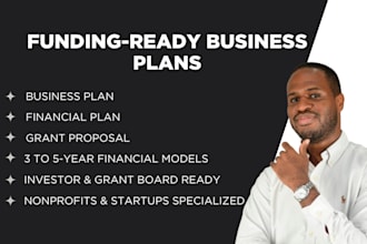 write a professional business plan for startups and nonprofits