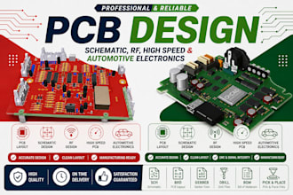 design pcb layout, schematic, rf, high speed and automotive electronics