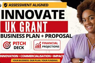 develop an innovate UK grant business plan and funding proposal